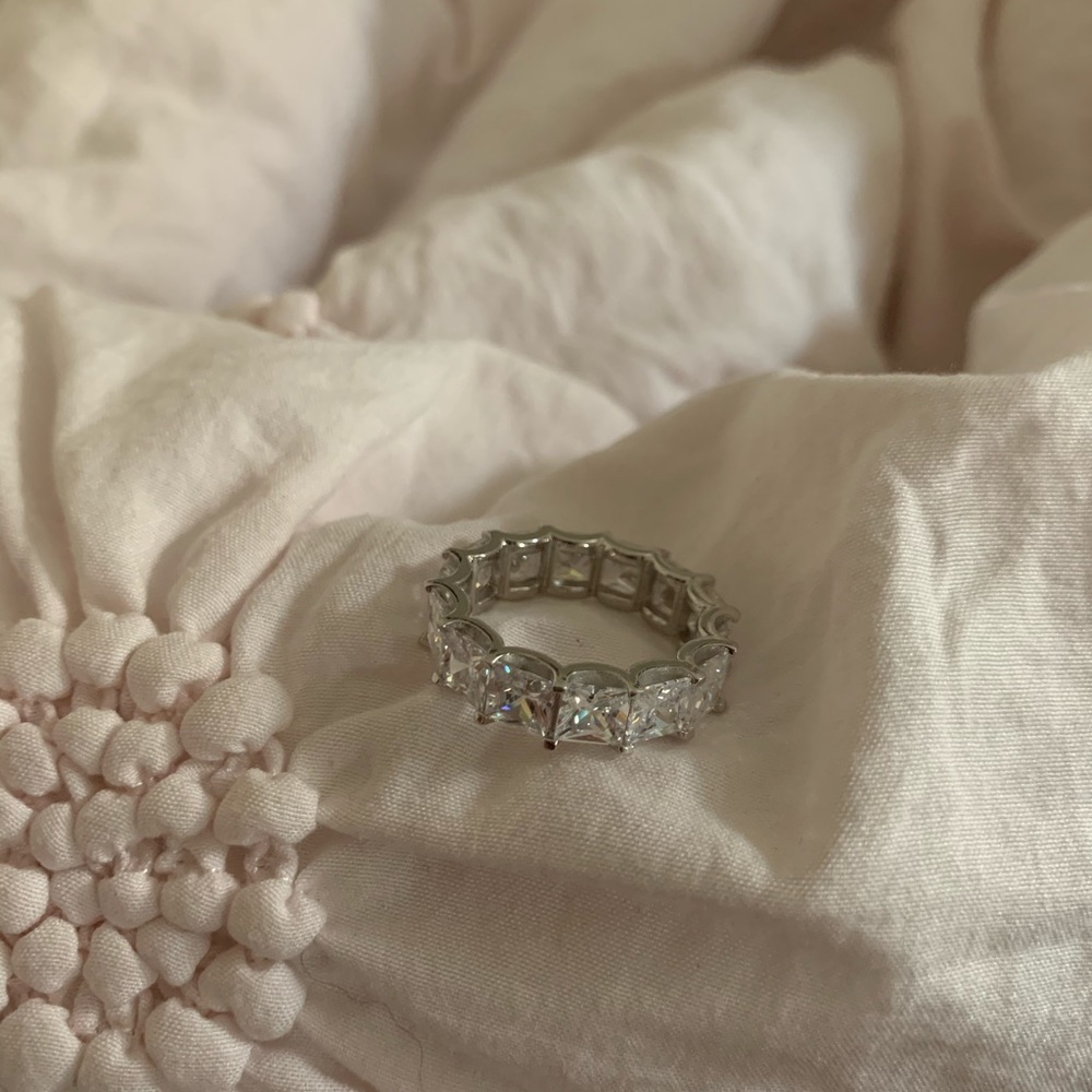 Princess Eternity Band Diamond Like Cz Crystal Ri… - image 5